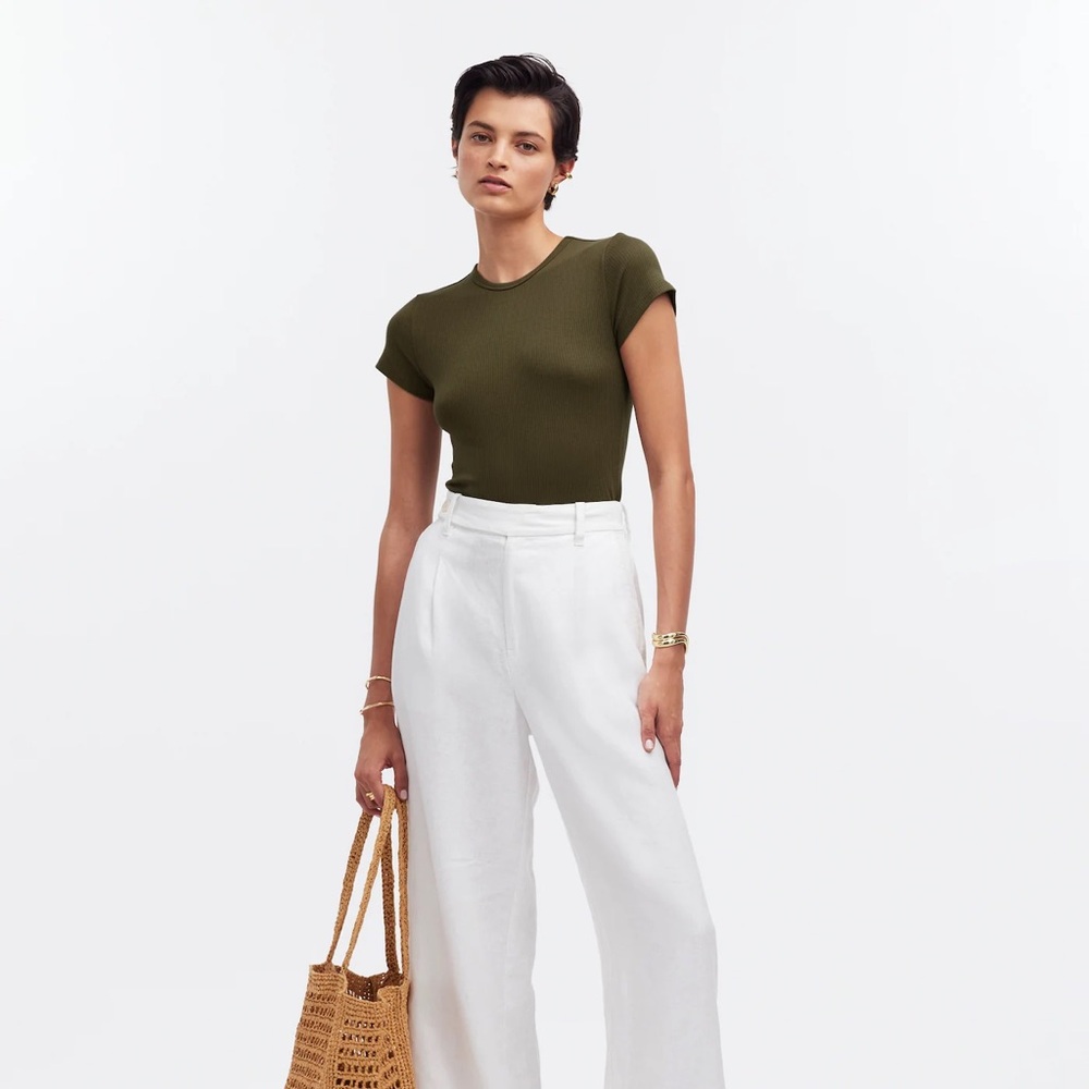 NWT Madewell size S Drapey Rip Tee
